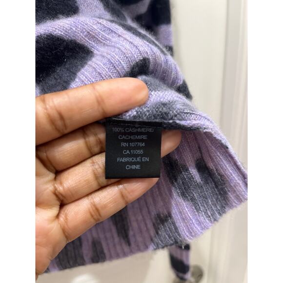 360 Cashmere Carson Hoodie Wisteria & Charcoal Skull Sz S - Picture 4 of 8